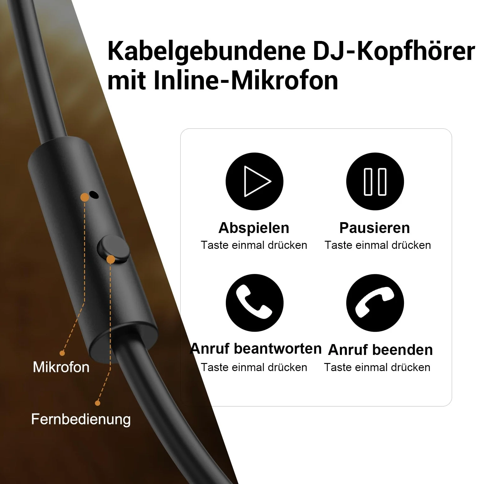OneOdio Casque Audio Filaire DJ Piano Guitare avec Micro, Hi-Res Audio Extra Basse Son, Léger Confort Pliable Casques avec Share-Port, 2 câbles - Headphone pour PC Studio Monitor AMP Pro-10(Rouge)