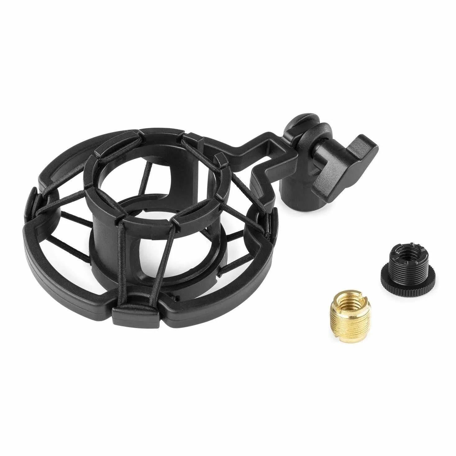 VONYX CM400 Microphone à Condensateur Noir et Or - Microphone de Studio, Grand Diaphragme, pour Chant et Instruments, Faible Distorsion, SPL Élevé, Prise Jack 3,5mm, Idéal pour Studio et Streamer