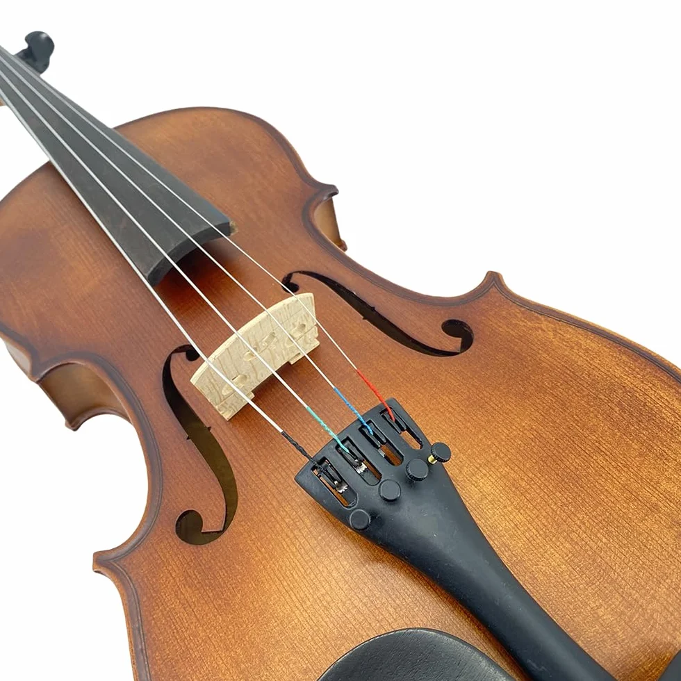 Yinfente Alto acoustique à 4 cordes de 39,4 cm pour étudiants, débutants, instrument d'alto complet professionnel fabriqué à la main avec étui, archet du Brésil, chiffon de nettoyage, chevalet, cordes