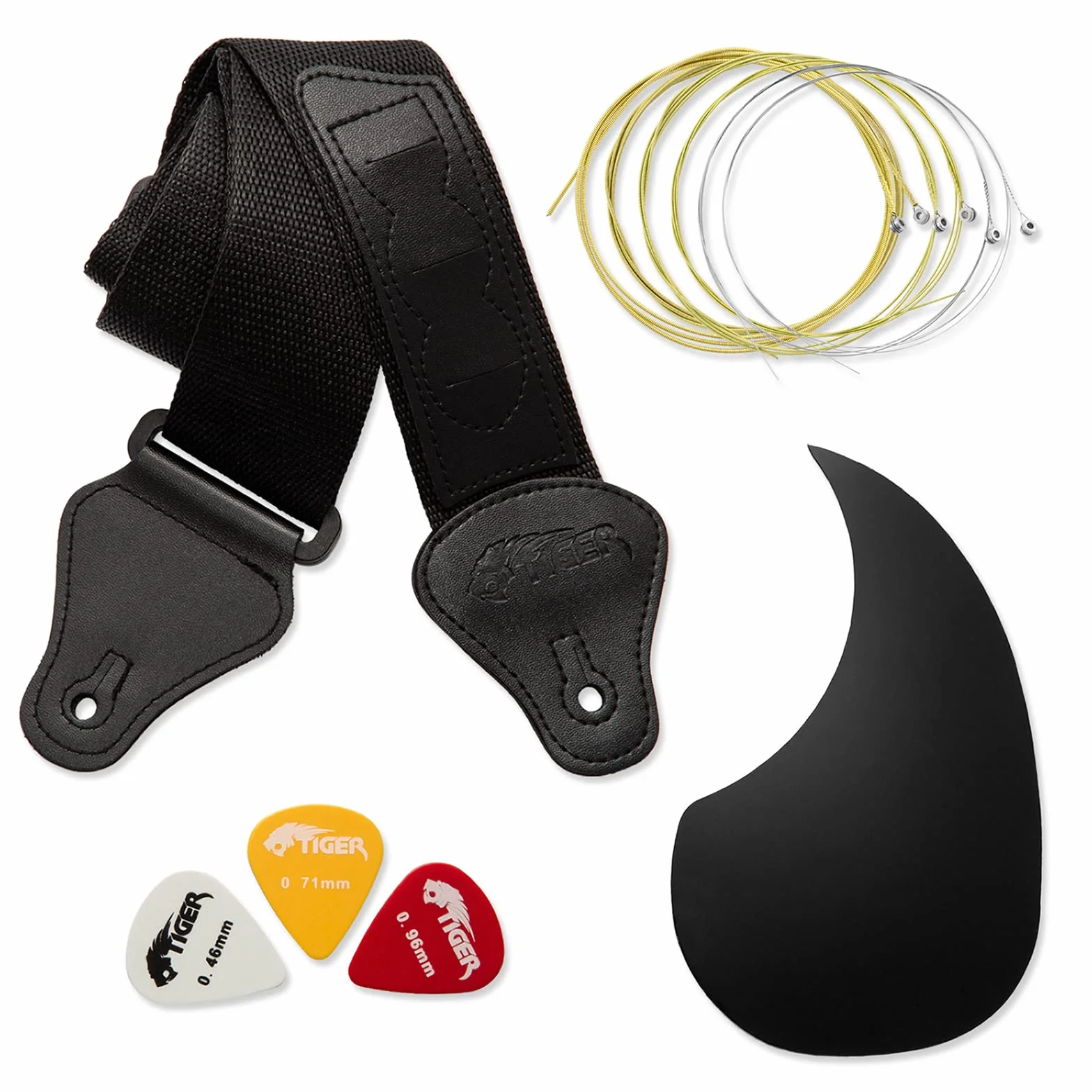 TIGER – Kit guitare acoustique, corps réduit, dégradé sunburst | ACG3-SB guitare pleine taille avec housse, sangle & cordes, cordes acier, idéale débutants