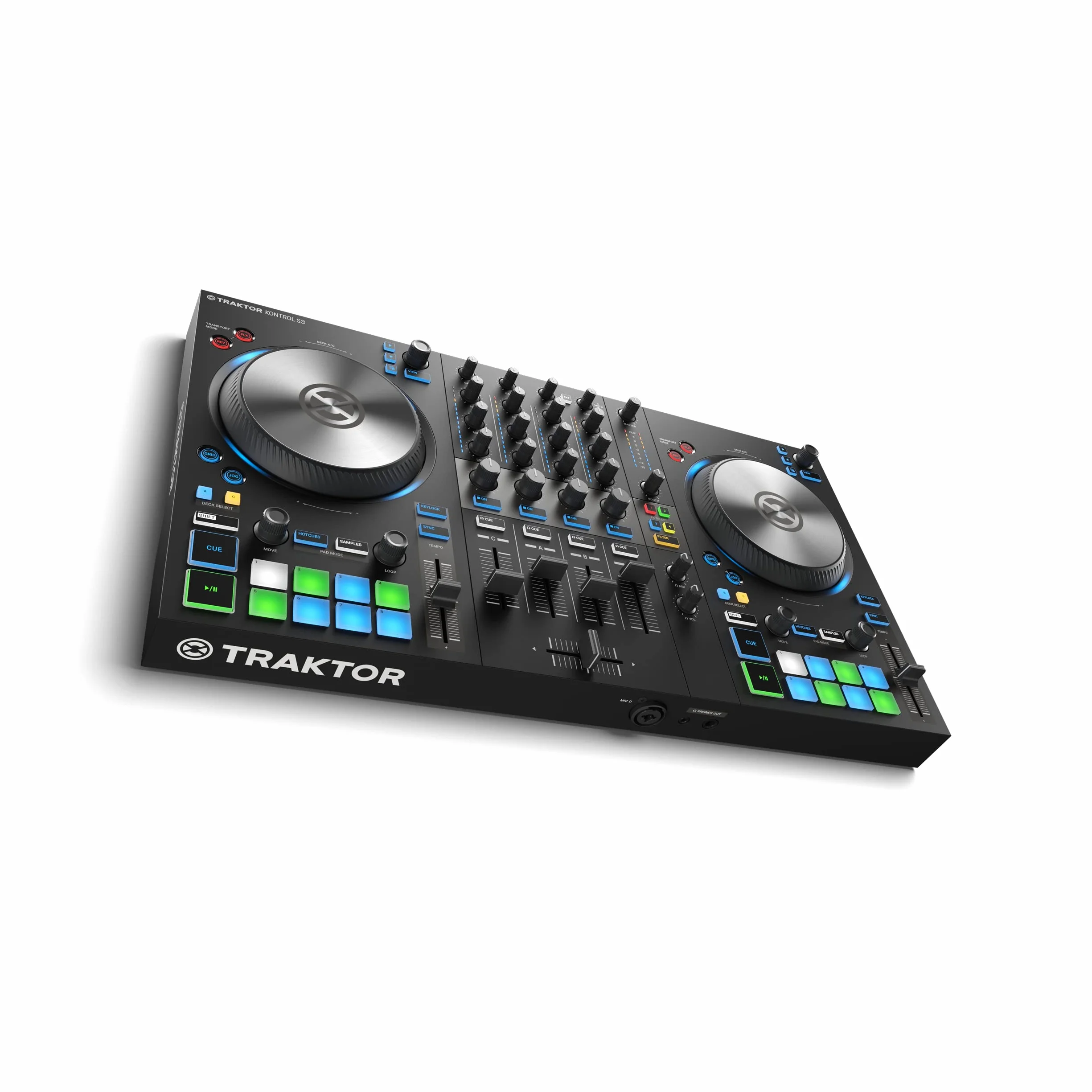Native Instruments Tracteur Kontrol S3 Contrôleur DJ 4 canaux 16 pads Carte son intégrée Tracteur Pro 4
