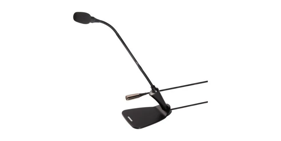 Shure Centraverse CVG CVG12D-B/C Microphone col de Cygne avec Base de Bureau intégrée, Microphone à condensateur cardioïde avec col de 30,5 cm et préamplificateur intégré, Pare-Brise et Bride de