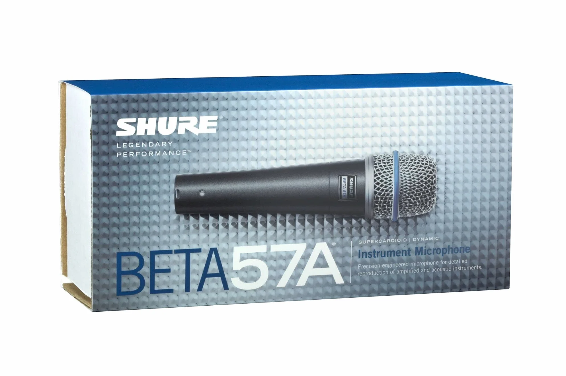 Shure BETA 57A Microphone D'Instrument - Micro-Micro-Dynamique Supercardioïde pour Les Applications Vocales et Instrumentales avec Un Élément Néodyme à Haute Puissance