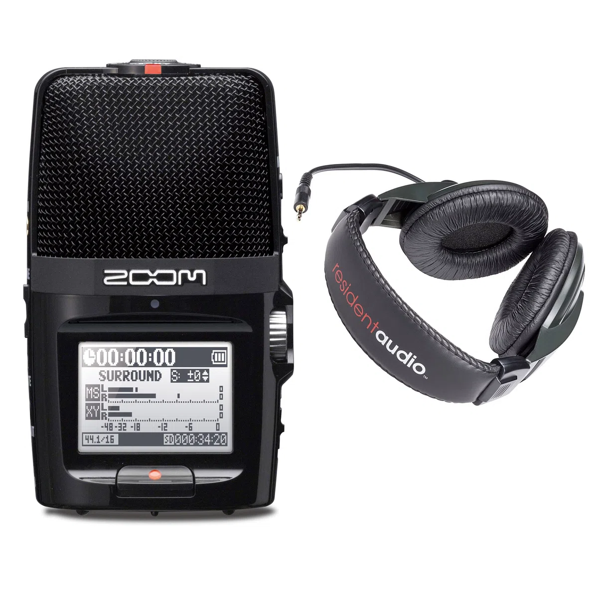 Zoom H2n Enregistreur multipiste numérique avec casque audio résident R100
