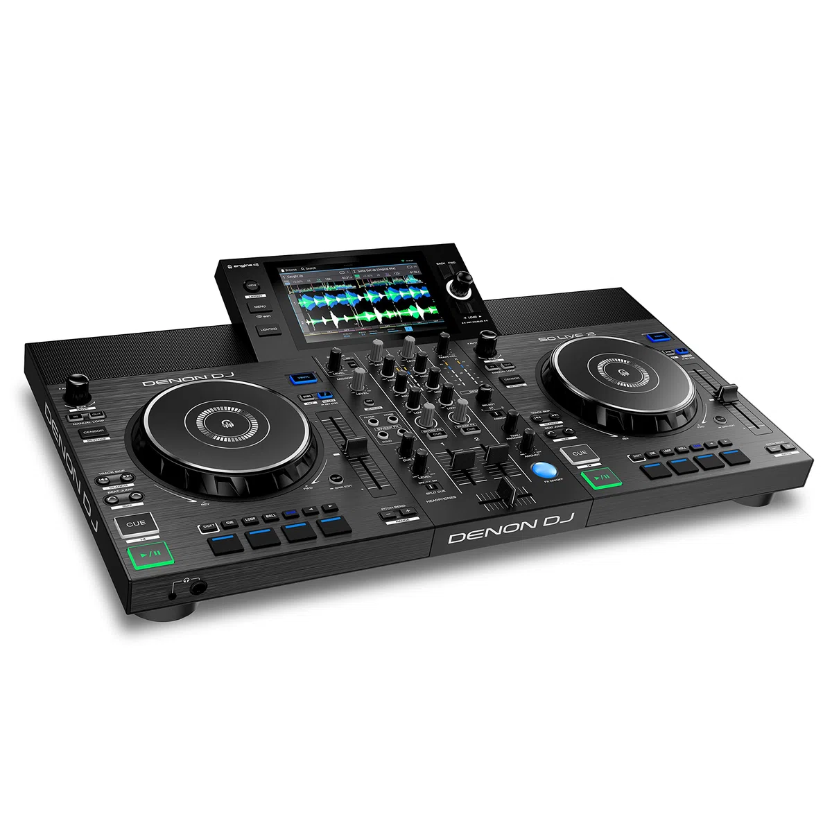 Denon DJ Contrôleur DJ autonome avec Amazon Music, écran tactile 7", Wi-Fi, haut-parleurs, compatible Serato DJ et Virtual DJ