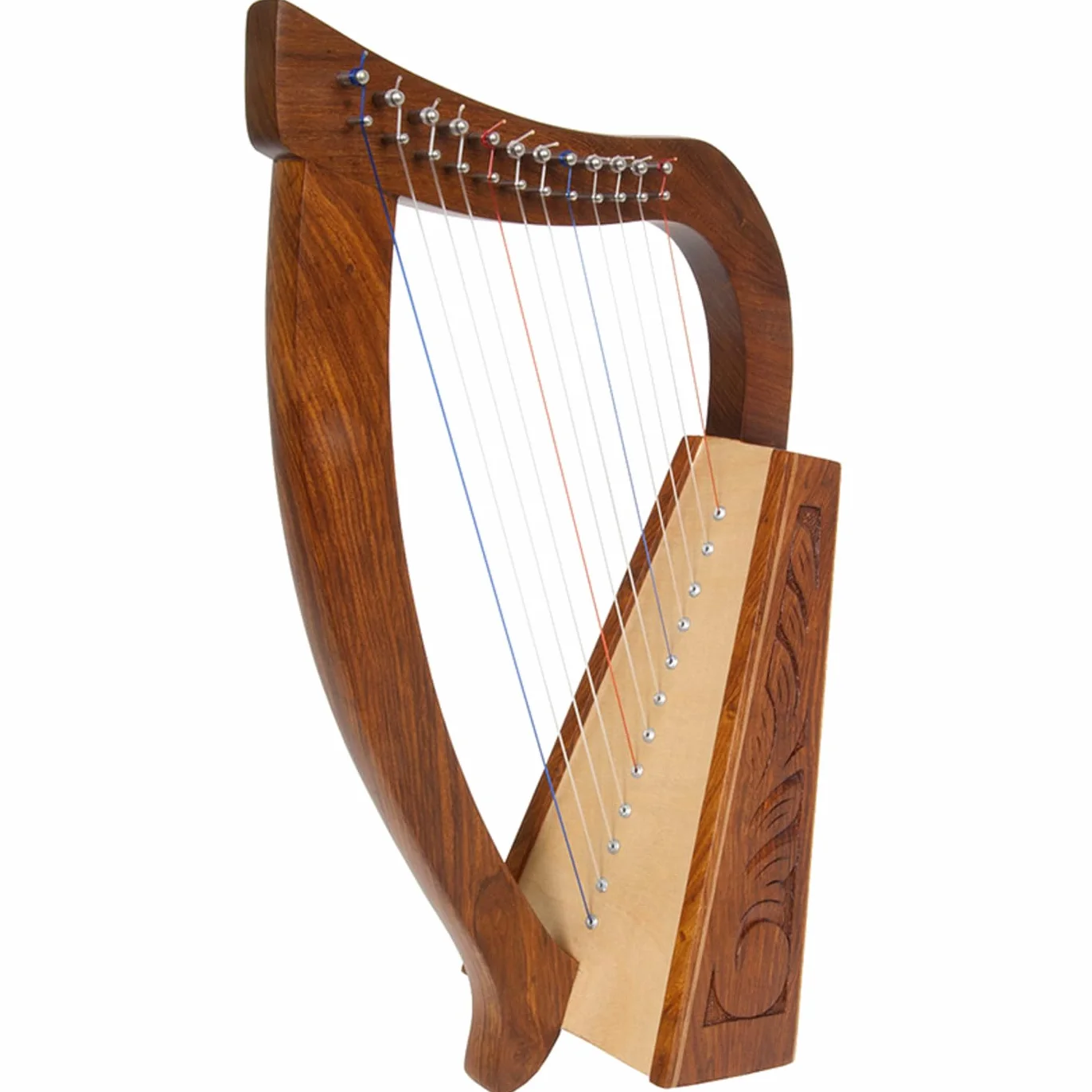 Uzman - Harpe celtique 12 cordes - Avec clé d'accordage - Cordes de rechange - Harpe pour bébé idéale pour les débutants - Harpe débutante pour enfants - Fabriquée à la main