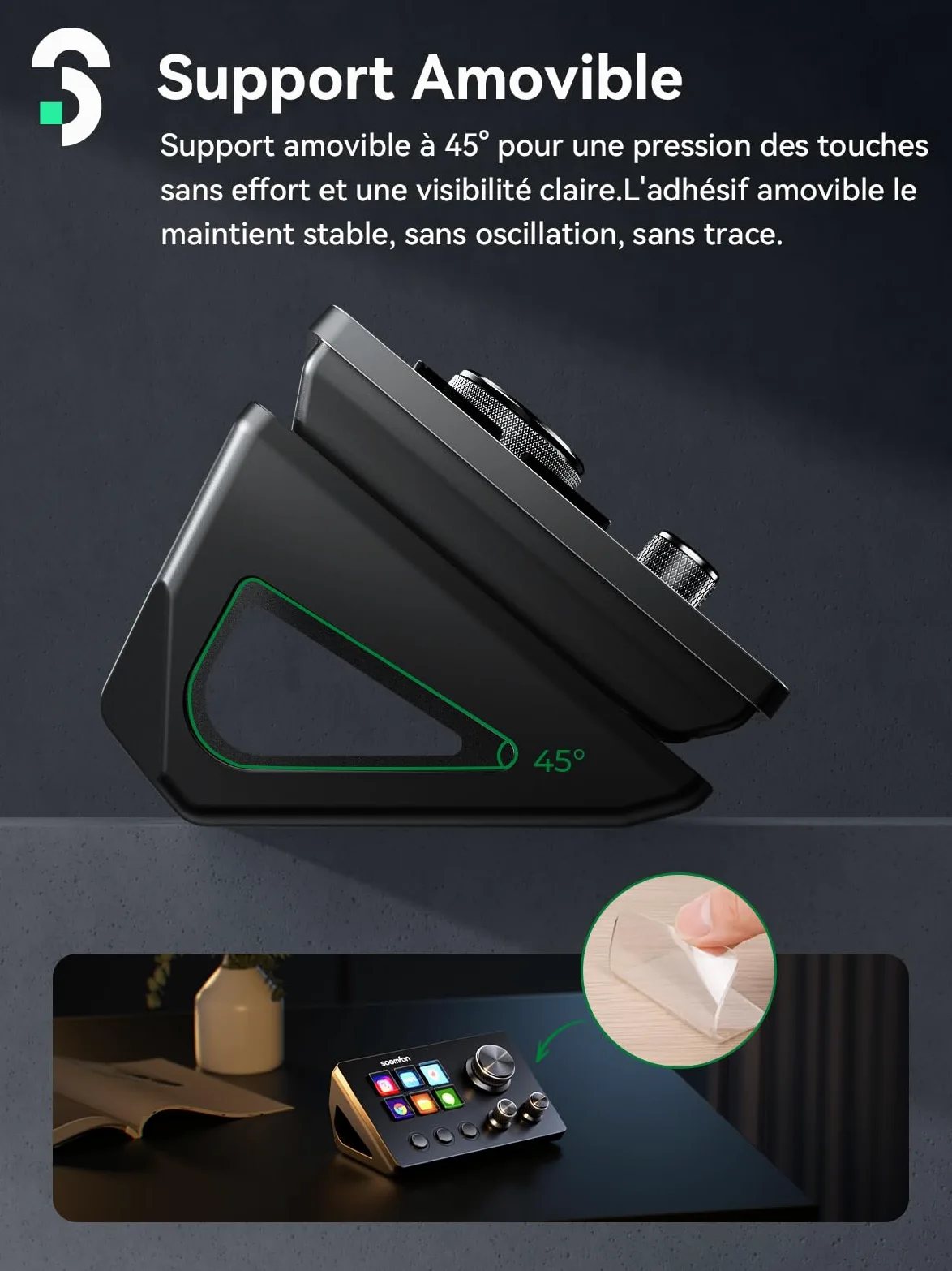 SOOMFON Stream Controller SE, Stream Studio Deck 6 LCD Touches Macro 3 Boutons 3 Potentiomètres, Production Console Deck Compatible PC/Mac, Production Contrôleur pour OBS/Streamlabs/Twitch/Youtube