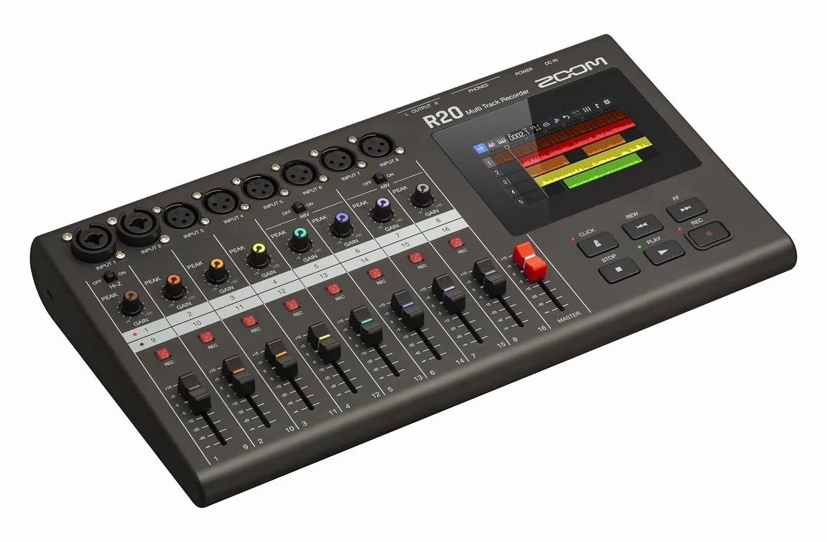 Zoom R20 - Enregistreur Multi-pistes numérique avec écran tactile et éditeur intégré