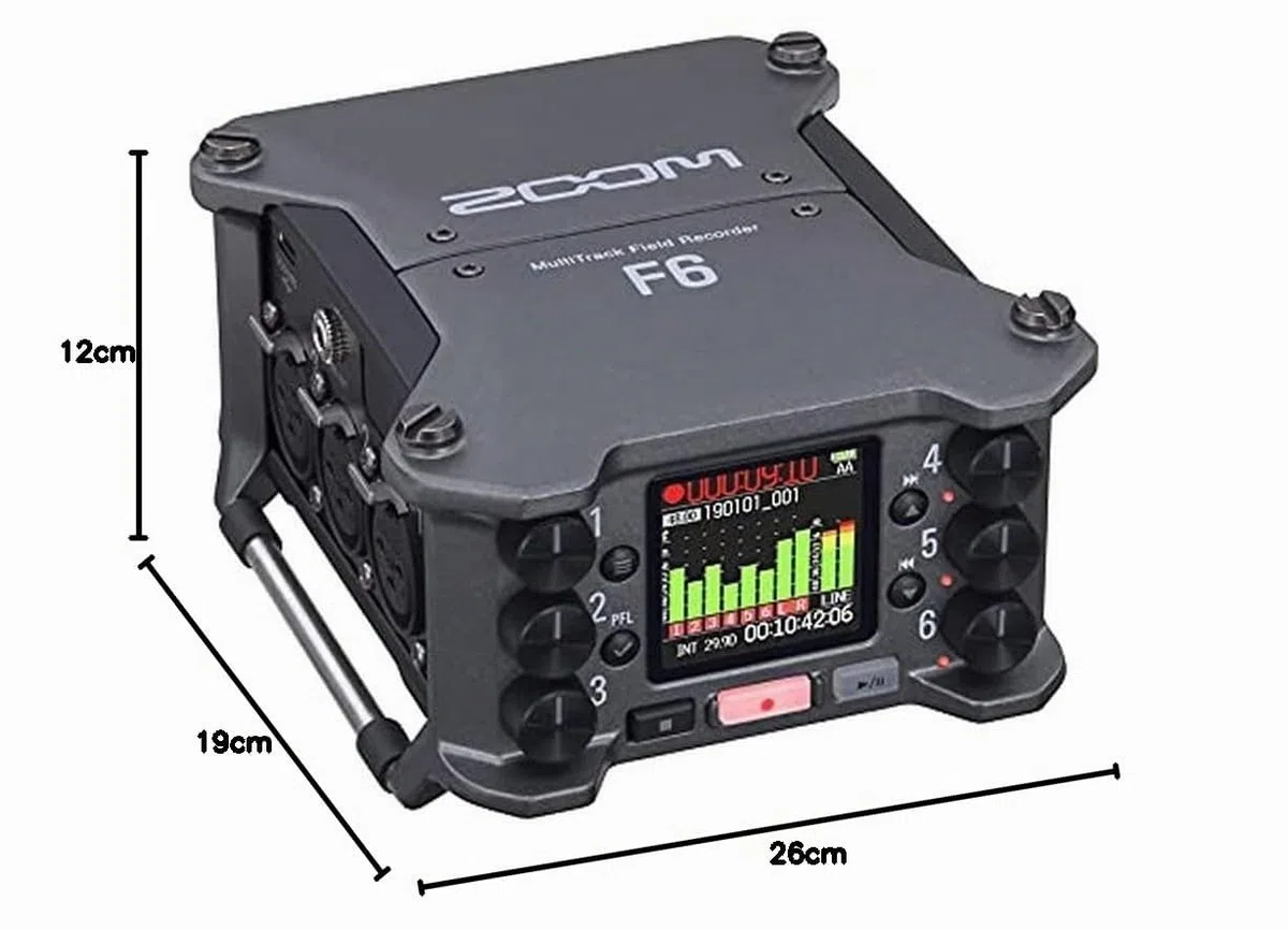 Zoom F6 Enregistreur multipiste 6 canaux 14 pistes avec boîtier en métal anthracite