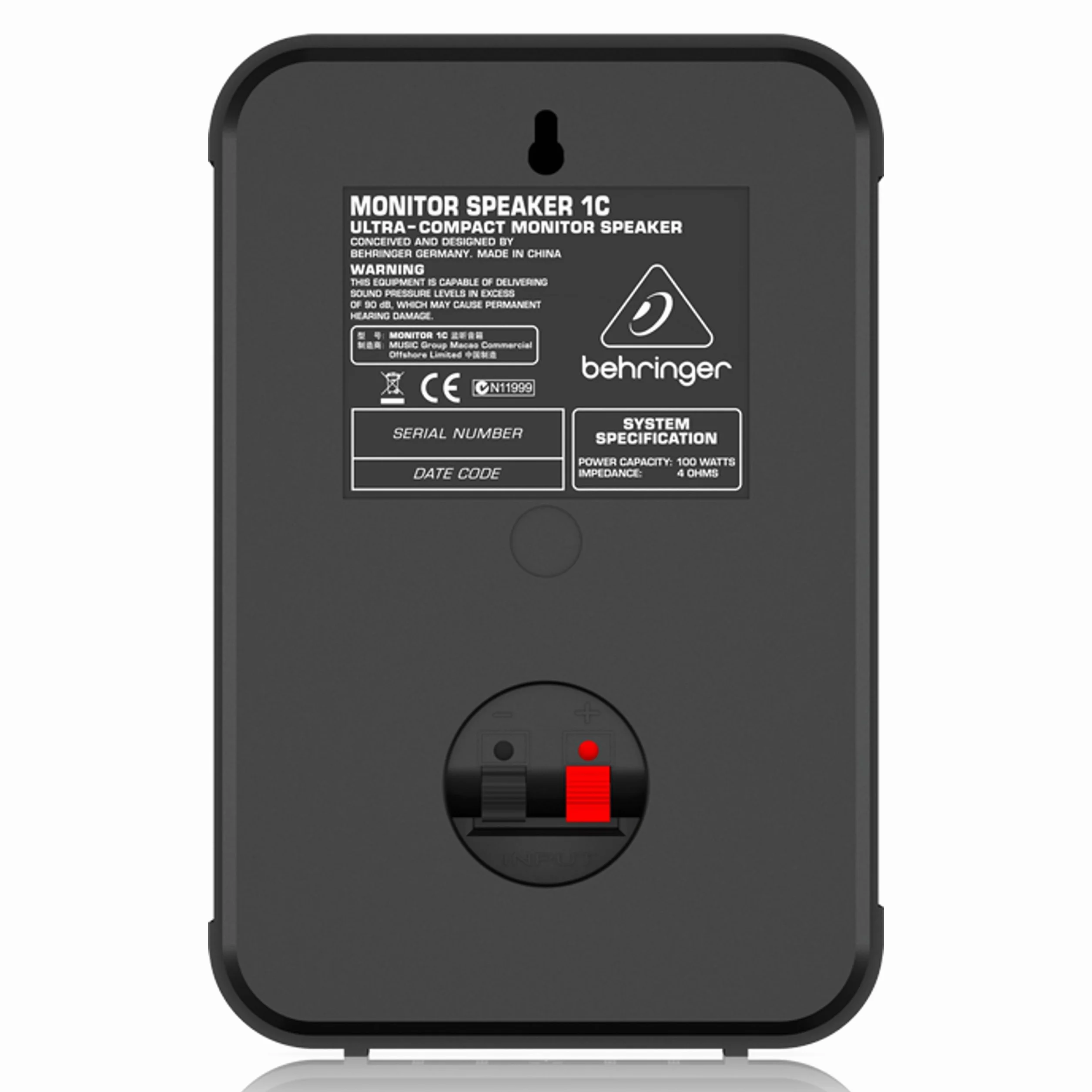 Behringer 1C-BK Enceintes de Contrôle Ultra-Compactes, 100 Watt, 5 pouces