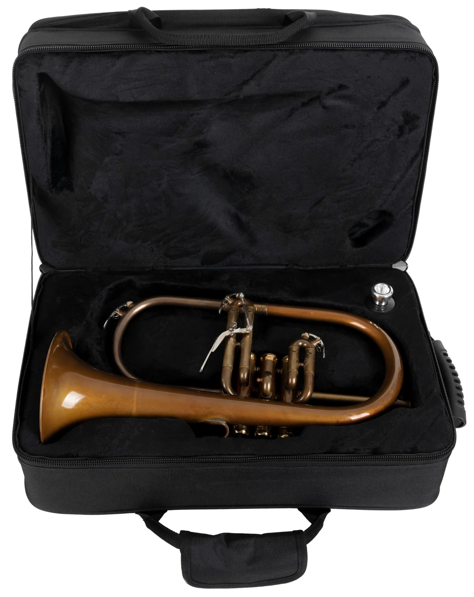 FH-60GV Bugle - en bronze phosphoreux - Accord : Bb - Pavillon Ø : 152 mm - avec étui léger - traité à l'acide et verni transparent